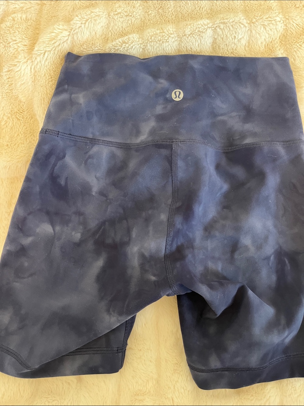 lululemon athletica Navy Tie-Dye High-Rise Bike Shorts - Picture 3 of 9